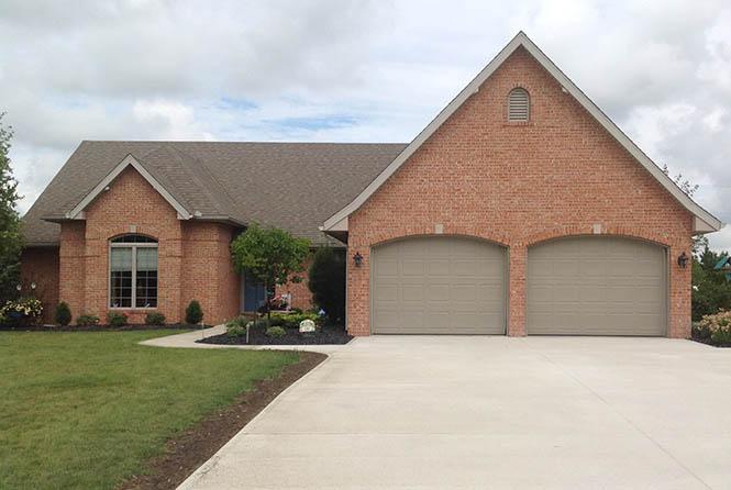 House before new garage door