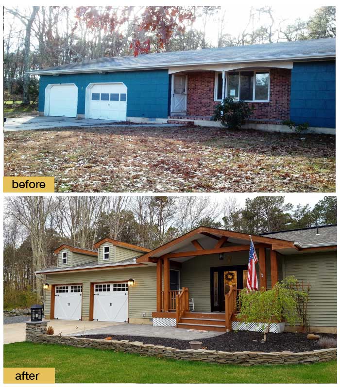 December 2018 Garage Door Makeover Before & After Photo