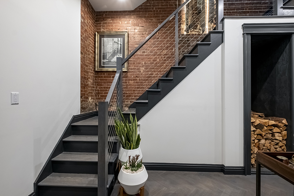 entryway of the Anthony Carrino firehouse project