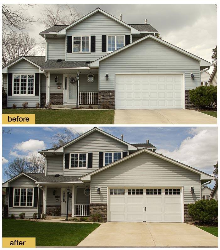 February 2018 Garage Door Makeover Before & After Photo