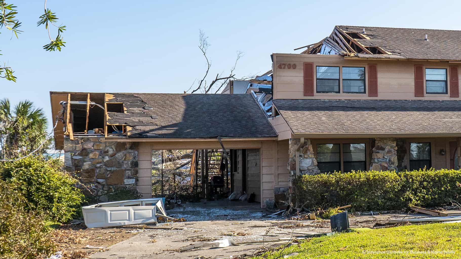 Hurricane Damaged House