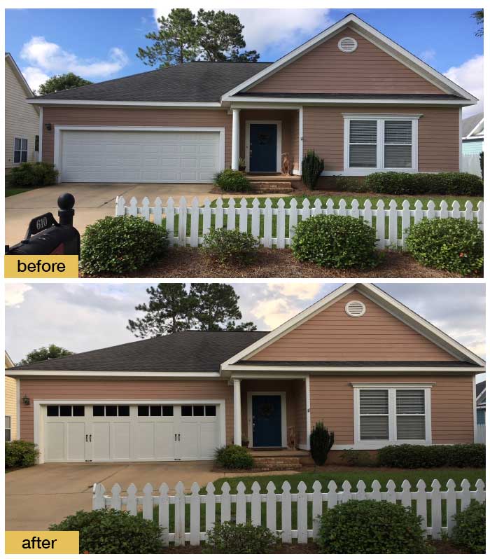 November 2018 Garage Door Makeover Before & After Photo