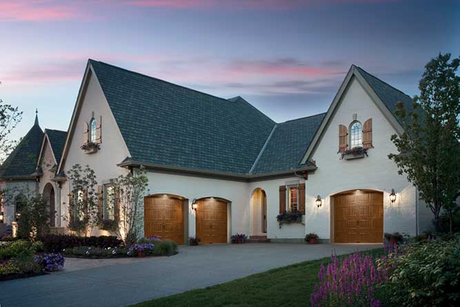 Three garage doors using gallery ultra-grain insulated doors