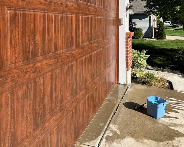 Washing a Garage Door