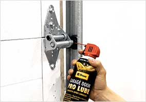 Using Clopay Garage Door Pro Lube on garage door roller